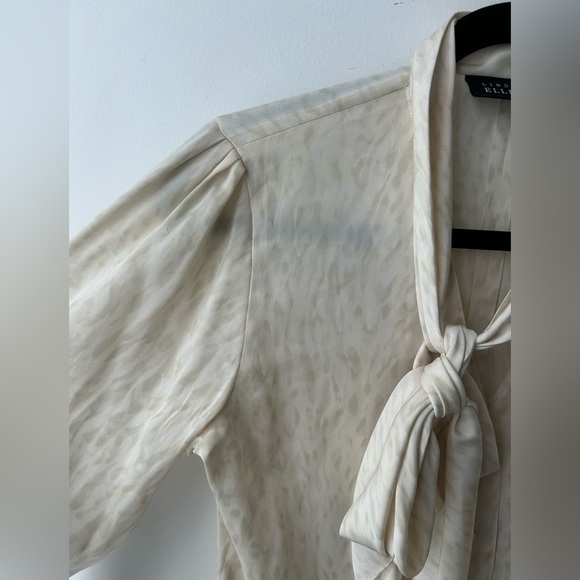 Vintage Ivory silk Chiffon Bow Blouse Linda Allard - Picture 4 of 15